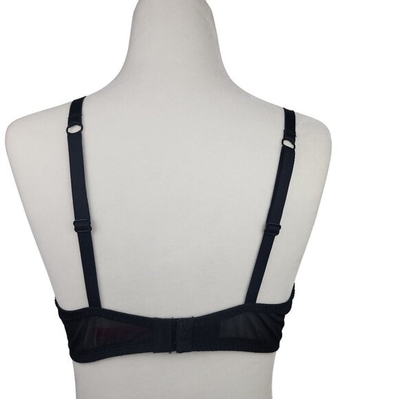 La SENZA Lace Underwire Bra No Padding Black & Blue 38DD - Picture 2 of 7